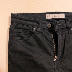 TOPSHOP Jamie Moto Skinny Jean in Black